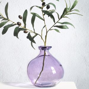 Стеклянная ваза Ронель 18 см лиловая