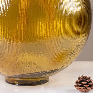 Стеклянная ваза-бутылка Gabello 42 см охровая Edelman фото 4