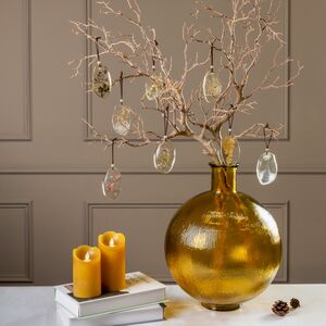 Светодиодная свеча Живое Пламя 15 см горчичная восковая на батарейках Kaemingk фото 6