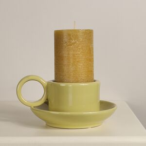 Керамический подсвечник Adelboden 18 см горчичный Edelman фото 4