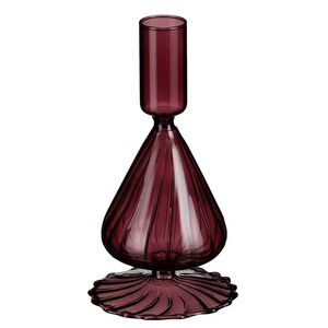 Стеклянный подсвечник Guarani Refinado 16 см бордовый (Edelman, Нидерланды). Артикул: 1146703