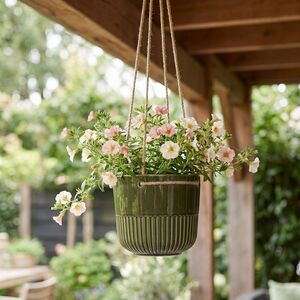 Подвесное кашпо Белладжо 17*16 см зеленое