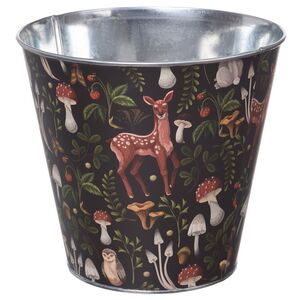 Металлическое кашпо Лесная Поляна 21 см черное (Edelman, Нидерланды). Артикул: 1151592-1