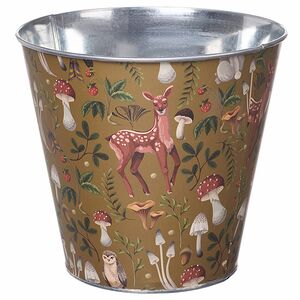 Металлическое кашпо Лесная Поляна 21 см коричневое (Edelman, Нидерланды). Артикул: 1151592-3