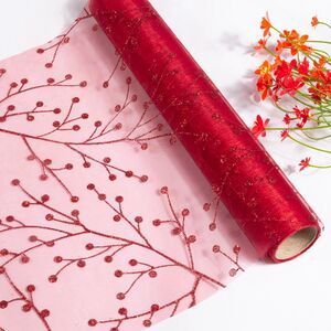 Ткань для декорирования Grandi Rami 270*28 см красная (Edelman, Нидерланды). Артикул: 1162658-1