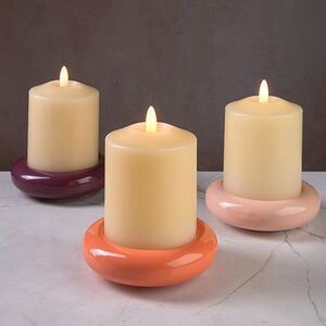 Подсвечник-блюдце Cuscino 11 см бордовый Edelman (Эдельман) фото 4