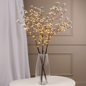 Набор светящихся веток Гипсофила Арбре 100 см белые, 45 теплых белых LED ламп, 3 шт, IP44