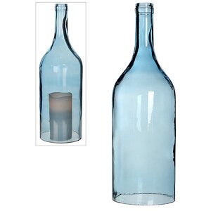 Декоративный подсвечник Бутыль 45*15 см голубой Edelman фото 2