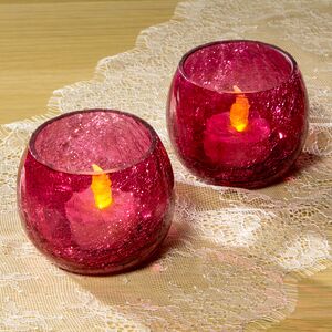 Подсвечник Lami розовый кракелюр, 7*8 см (Edelman, Нидерланды). Артикул: 123351