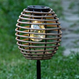 Садовый светильник на солнечной батарее Solar Barnsley 23 см бежевый Koopman фото 3