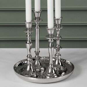 Набор подсвечников-канделябров Бланше на подносе 23 см, 4 шт