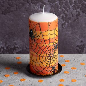 Декоративная свеча Хэллоуин - Паучья вечеринка 13 см Омский Свечной фото 3