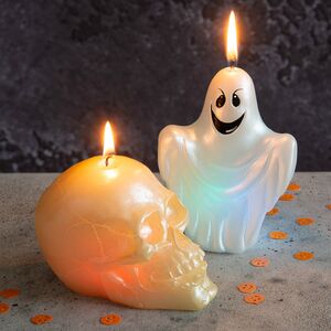 Декоративная свеча-хамелеон Череп 8 см Омский Свечной фото 4