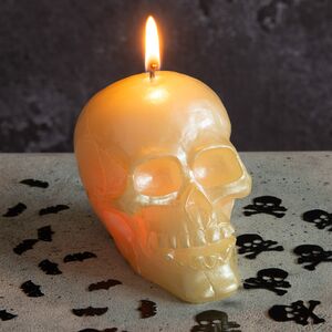Декоративная свеча-хамелеон Череп 8 см