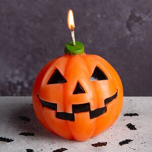 Декоративная свеча Джек-фонарь 9 см Омский Свечной фото 1