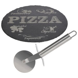 Набор для пиццы Неаполь с блюдом из сланца и ножом 30 см (Koopman, Нидерланды). Артикул: ID40539