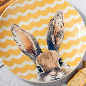 Пасхальное блюдо Цветочный Зайка 19 см желтое Koopman (Купман) фото 2