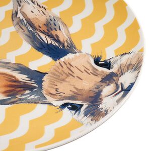 Пасхальное блюдо Цветочный Зайка 19 см желтое Koopman фото 3