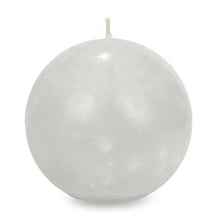 Свеча шар Rembrandt 10 см белая Омский Свечной фото 7