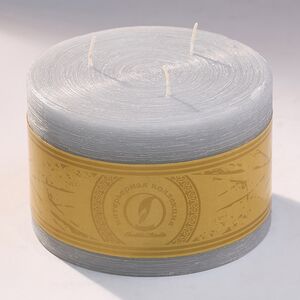 Большая свеча с тремя фитилями Ливорно Рустик 105*150 мм дымчатая