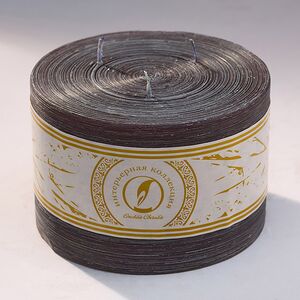 Большая свеча с тремя фитилями Ливорно Рустик 105*150 мм черная Омский Свечной фото 1