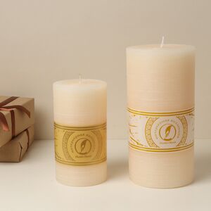 Декоративная свеча Ливорно Рустик 150*80 мм кремовая Омский Свечной фото 2