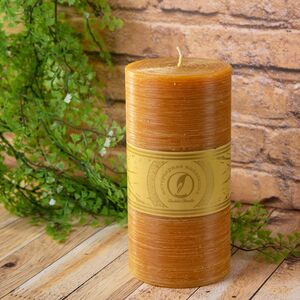 Декоративная свеча Ливорно Рустик 205*100 мм медовая (Омский Свечной, Россия). Артикул: 175626-свеча