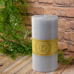 Декоративная свеча Ливорно Рустик 205*100 мм дымчатая (Омский Свечной, Россия). Артикул: 175630-свеча