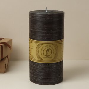 Декоративная свеча Ливорно Рустик 205*100 мм черная Омский Свечной фото 1