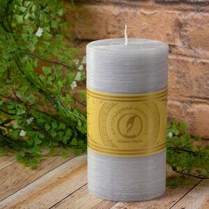 Декоративная свеча Ливорно Рустик 150*80 мм дымчатая (Омский Свечной, Россия). Артикул: 176330-свеча