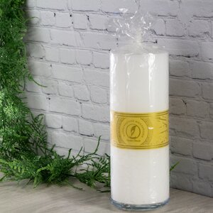 Декоративная свеча Ливорно 255*100 мм белая Омский Свечной фото 3