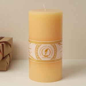 Декоративная свеча Ливорно 205*100 мм крем-брюле Омский Свечной фото 1