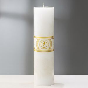 Декоративная свеча Ливорно 305*80 мм белая (Омский Свечной, Россия). Артикул: 181821-свеча