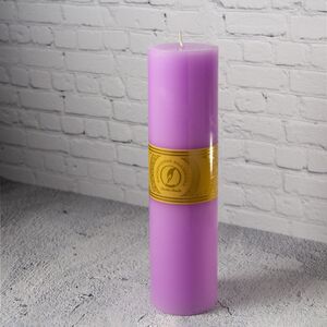 Декоративная свеча Ливорно 305*80 мм сиреневая (Омский Свечной, Россия). Артикул: 181829-свеча