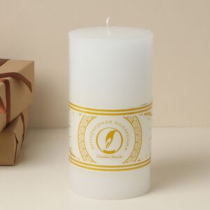 Декоративная свеча Ливорно 150*80 мм белая (Омский Свечной, Россия). Артикул: 182221-свеча