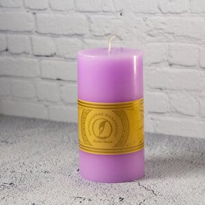 Декоративная свеча Ливорно 150*80 мм сиреневая