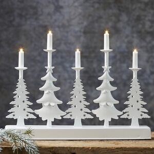 Новогодний светильник Снежный Лес 32*24 см, на батарейках (Star Trading, Швеция). Артикул: 188-74