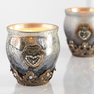 Подсвечник Очарование ночи 8 см, графит глянец