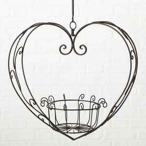 Подвесное кашпо-корзина Blancarde Cuore 56*52 см коричневое, металл Boltze фото 5