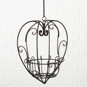 Подвесное кашпо-корзина Blancarde Cuore 56*52 см коричневое, металл Boltze фото 2