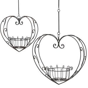 Подвесное кашпо-корзина Blancarde Cuore 56*52 см коричневое, металл Boltze фото 6