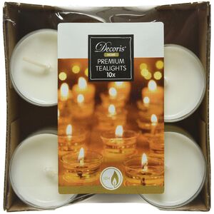 Чайная свеча в прозрачной гильзе Макси 5 см белая, 10 шт (Kaemingk, Нидерланды). Артикул: 200089