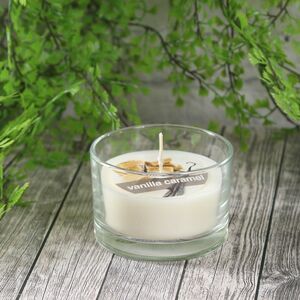 Ароматическая свеча в стакане Ванильная Карамель 9 см (Kaemingk, Нидерланды). Артикул: 200090-1