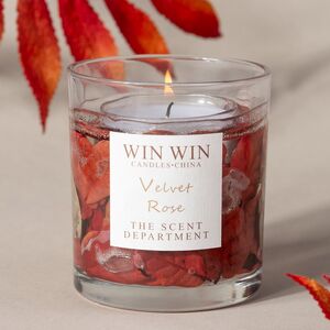 Ароматическая свеча в стакане Win Collection - Бархатная Роза 9 см Kaemingk фото 1