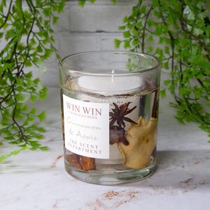 Ароматическая свеча в стакане Win Collection - Яблоко и Корица 9 см (Kaemingk, Нидерланды). Артикул: 200111-5