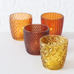 Набор стеклянных подсвечников Morning Sunrise 7.5 см, 4 шт (Boltze, Германия). Артикул: 2001893