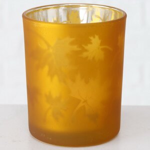 Стеклянный подсвечник Maple Joy 8 см оранжевый
