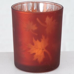 Стеклянный подсвечник Maple Joy 8 см бордовый (Boltze, Германия). Артикул: 2003723-2