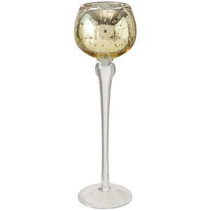 Набор стеклянных подсвечников - бокалов Tours 18-22 см золотой, 3 шт Boltze (Больтце) фото 4