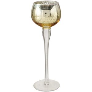 Набор стеклянных подсвечников - бокалов Tours 18-22 см золотой, 3 шт Boltze (Больтце) фото 5